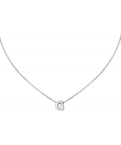 Small Initial Necklace for Women Stainless Steel Tiny Letter Necklace Personalized Name Necklace for Girls G $8.00 Necklaces