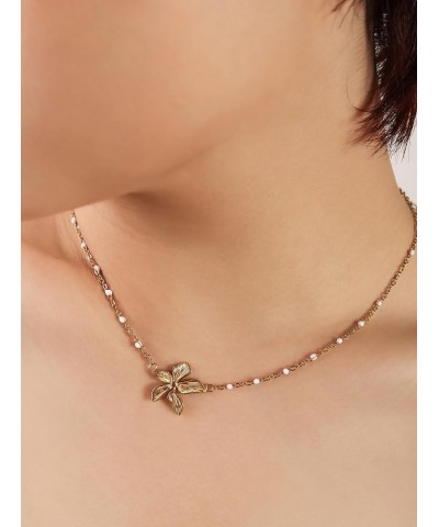 Dainty Gold Flower Necklaces for Women, Kawaii Stainless Steel Necklace Jewelry 5 $9.68 Necklaces