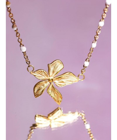 Dainty Gold Flower Necklaces for Women, Kawaii Stainless Steel Necklace Jewelry 5 $9.68 Necklaces