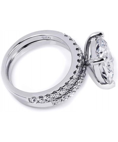 7 Carat Bridal 2 pcs Wedding Ring Set Cushion Cut Solid Sterling Silver Size 5-9 $36.00 Sets