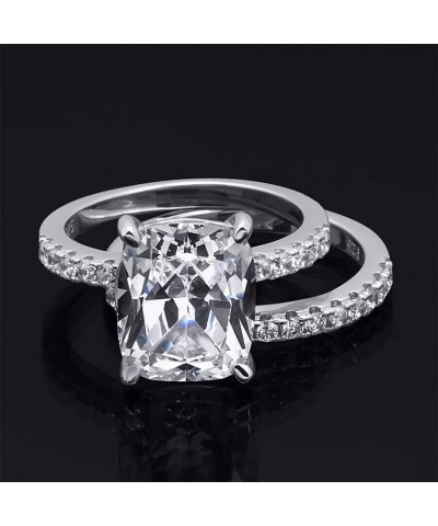 7 Carat Bridal 2 pcs Wedding Ring Set Cushion Cut Solid Sterling Silver Size 5-9 $36.00 Sets