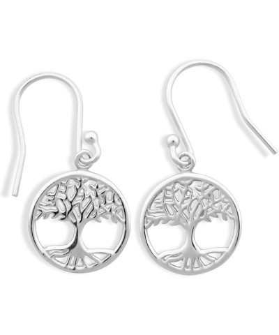 Sterling Silver Womens Celtic Tree of Life Stud Earrings Girls Irish Tree of Life Drop Earrings - Celtic Gifts for Women Drop...