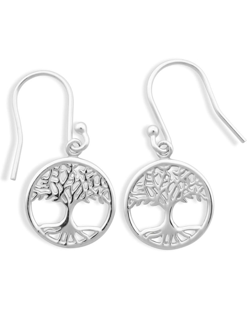 Sterling Silver Womens Celtic Tree of Life Stud Earrings Girls Irish Tree of Life Drop Earrings - Celtic Gifts for Women Drop...