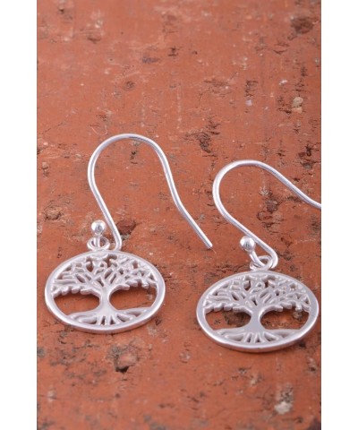 Sterling Silver Womens Celtic Tree of Life Stud Earrings Girls Irish Tree of Life Drop Earrings - Celtic Gifts for Women Drop...