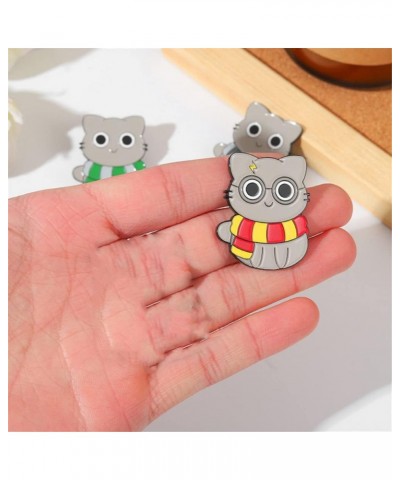 4PS Cartoon Cat Scarf Brooch Enamel Pins Cute Magic Animal Brooches Lapel Pins Badge Jacket Backpack Gift for Women Men $6.84...