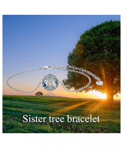 Sister Gifts from Sister, Sterling Silver Tree of Life Sister Bracelet Jewelry, Birthday Jewelry Gift Bracelet for Sisters (S...