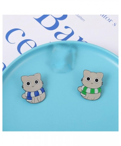 4PS Cartoon Cat Scarf Brooch Enamel Pins Cute Magic Animal Brooches Lapel Pins Badge Jacket Backpack Gift for Women Men $6.84...