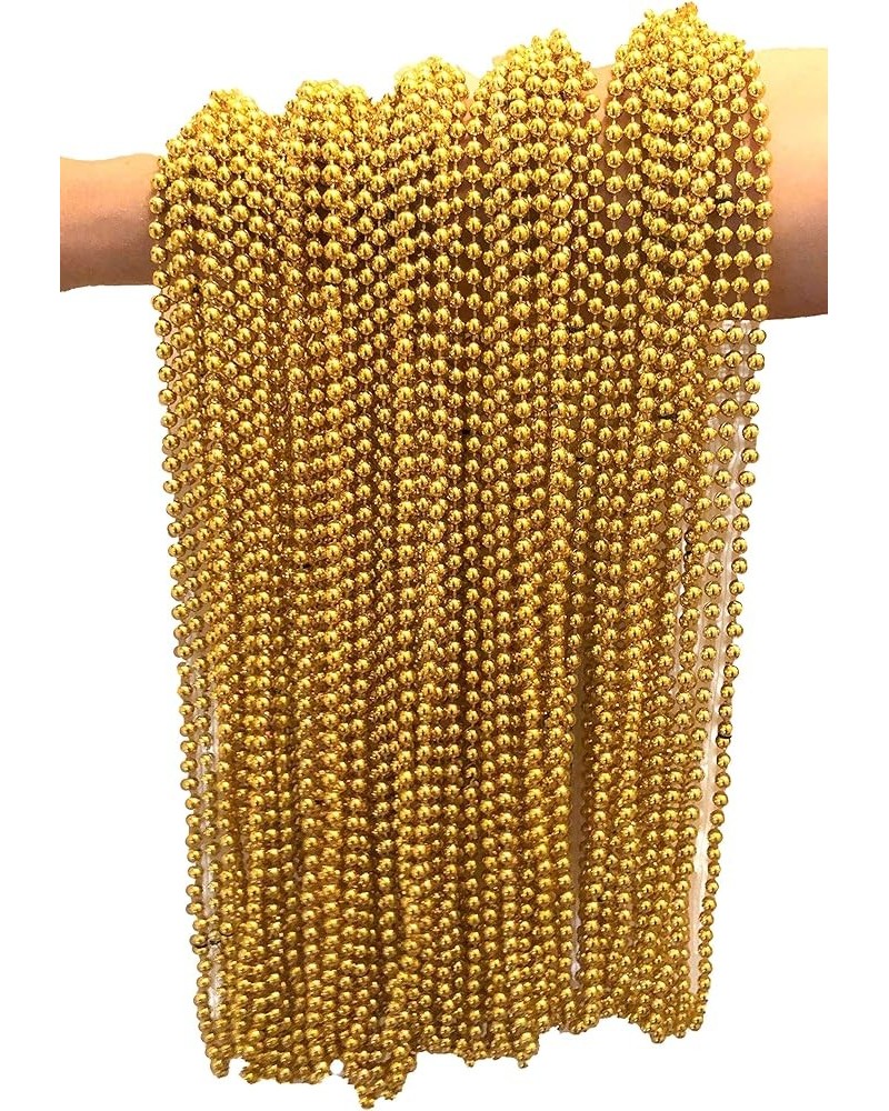 Festive Metallic Beaded Necklaces 72 Pack GOLD $13.62 Necklaces