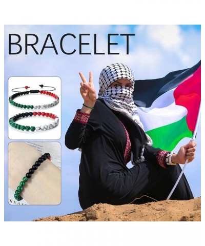 Palestinian Beaded Bracelet,Free Palestinian Bracelet,Palestinian Flag Wristbands,I Stand with Palestine Bracelet,Support Pal...