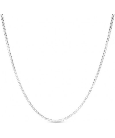 925 Sterling Silver Box Chain 0.80 MM, 1 MM, 1.25 MM, 1.5MM, 2 MM, 3 MM Necklace Gift for Men Women 16, 18, 20, 22, 24 Inches...