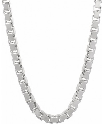 1mm-4mm Solid .925 Sterling Silver Square Box Chain Necklace or Bracelet 24.0 Inches 4.5mm Necklace $30.75 Necklaces