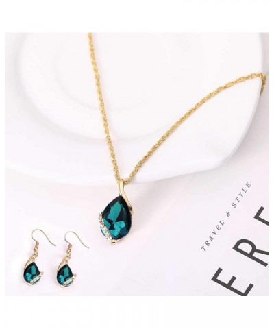 Necklace and Earring Sets for Women Girls Earrings Gold Plated Crystal Pendants Necklace Fashion Jewelry m $8.39 Jewelry Sets