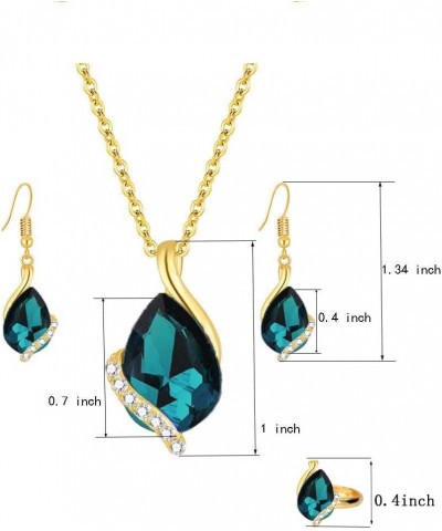 Necklace and Earring Sets for Women Girls Earrings Gold Plated Crystal Pendants Necklace Fashion Jewelry m $8.39 Jewelry Sets