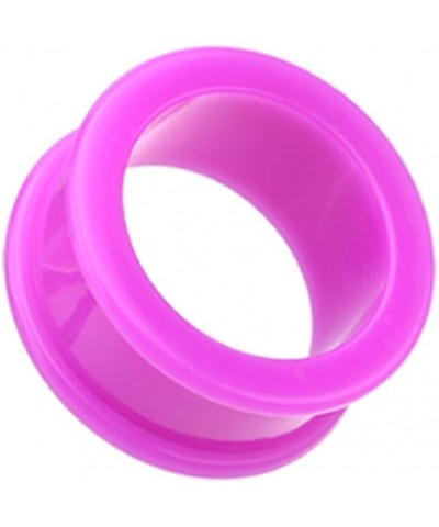 Flexible Silicone Double Flared Ear Gauge Tunnel Plugs (Sold by Pair) 0 GA, Purple $9.71 Body Jewelry