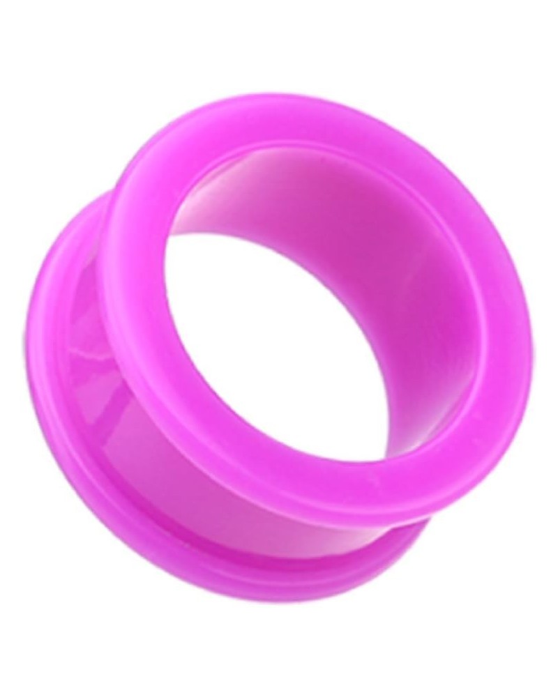 Flexible Silicone Double Flared Ear Gauge Tunnel Plugs (Sold by Pair) 0 GA, Purple $9.71 Body Jewelry