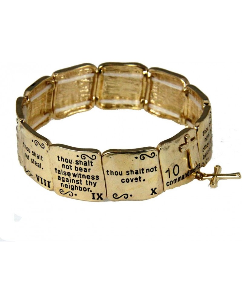 4030060 10 Ten Commandments Stretch Bracelets Thou Shalt Not Christian Bible Verse $12.38 Bracelets