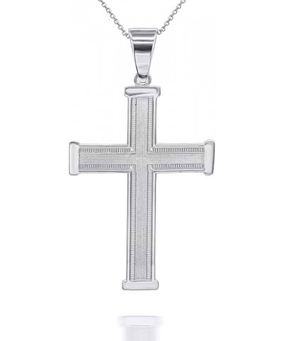 Solid Sterling Silver Religious Cross Pendant Necklace 16.0 Inches Mini $29.75 Necklaces