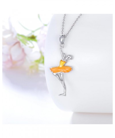 Ballerina Necklace 925 Sterling Silver Dancer Jewelry Gift for Women Girls Christmas Apr-04 $18.04 Necklaces