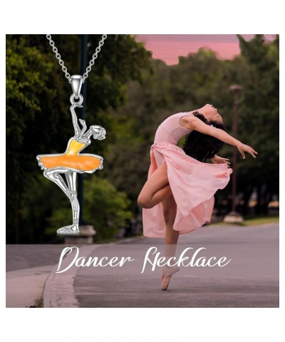 Ballerina Necklace 925 Sterling Silver Dancer Jewelry Gift for Women Girls Christmas Apr-04 $18.04 Necklaces