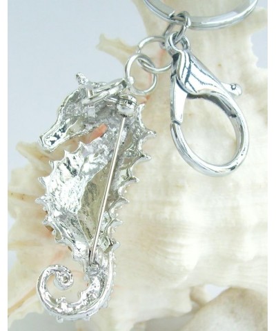 Sindary Charming Animal 2.16" Seahorse Keychain Pendant Rhinestone Crystal K2254 Silver-tone Purple $11.51 Pendants