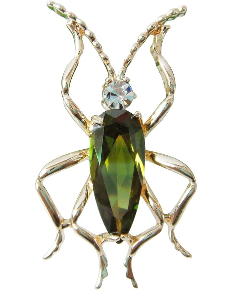 18k Gold Plated Copper Cubic Zirconia Zircon Bug Brooches Pins Green $9.85 Brooches & Pins