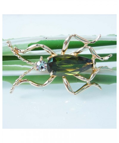 18k Gold Plated Copper Cubic Zirconia Zircon Bug Brooches Pins Green $9.85 Brooches & Pins