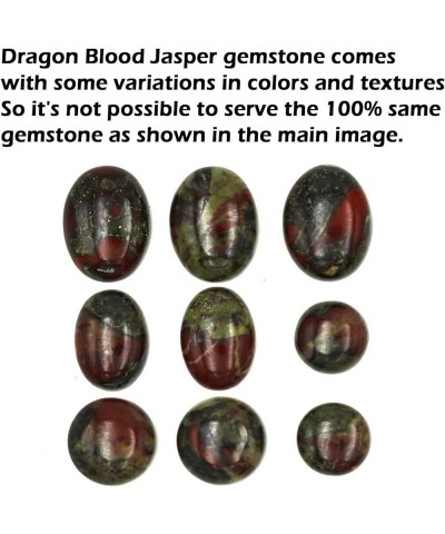 925 Sterling Silver Handmade Pendant for Women 10x14 Oval Gemstone Statement Jewelry for Gift (99528_P) Dragon Blood Jasper $...