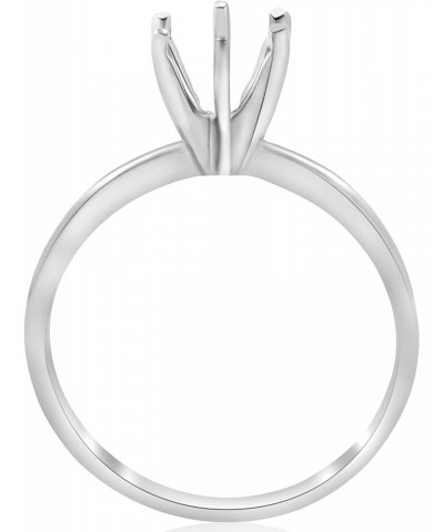 Six Prong Solitaire Engagement Ring Setting 14K White Gold $84.16 Rings