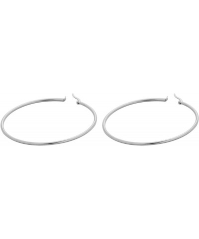 Rounded Hoops Earrings (20mm-60mm Diameter) 2 Pairs Gold and Silver 50mm $9.46 Earrings