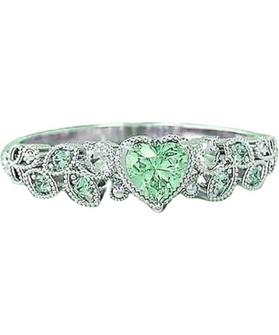 Sunflower Ring Size 11 Small Main Personality Love Fresh Ring for Women Simple Rings (White, 11) Green 10 $7.73 Rings