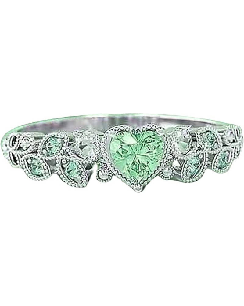 Sunflower Ring Size 11 Small Main Personality Love Fresh Ring for Women Simple Rings (White, 11) Green 10 $7.73 Rings