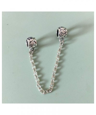 Heart Safety Chain Charm 925 Sterling Silver Beads fit Pandora Charms Bracelet & Necklace LOVE Safety chain $11.43 Bracelets