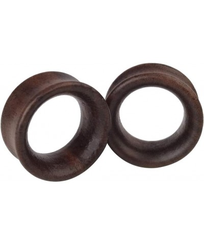 Set Of 4 Pairs Wood Gauges Ear Tunnels Double Flare Plugs Expander Body Piercing Jewelry 11/16"(18mm) $9.03 Others