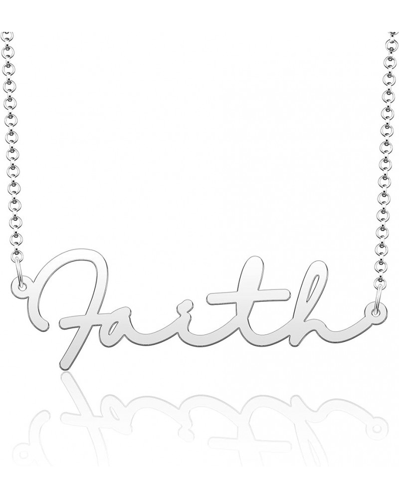 Personalized Name Necklace Cursive Script Name Stainless Steel Jewelry for Girls Name Necklace for Women Gold Name Necklace F...