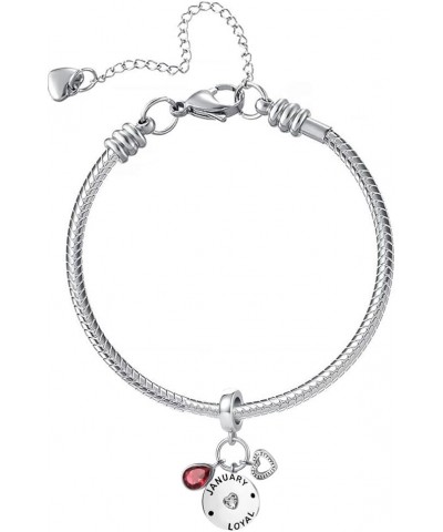 Teardrop Birthstone Heart Charm Fit Pandora Bracelets Happy Birthday Love Bead for Women Mom November $8.24 Bracelets