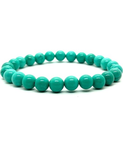 Energized Gemstone Stretch Bracelet - 8mm Beads - Wrist mala beads Bracelet - 7.5" Unisex - Crystal healing wristband Turquoi...