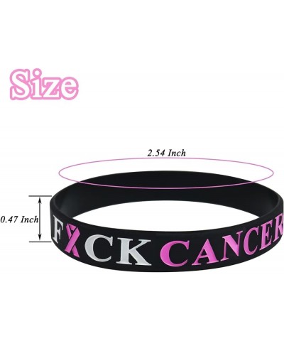 12 Pack Breast Cancer Awareness Bulk Items Pink Ribbon Bracelets for Women Men Adult Fundraiser Party Favors Survivors Gifts ...