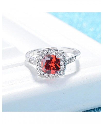 Oval Round Shaped CZ Rings Engagement Rings for Women Party Statement Inspired Cocktails For Woman Size 6-9 Red C $7.55 Rings