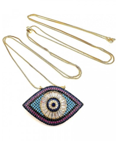 Evil Eye Necklace for Women 18K Gold Plated Sliding Chain Protection Jewelry FASHION $23.22 Necklaces