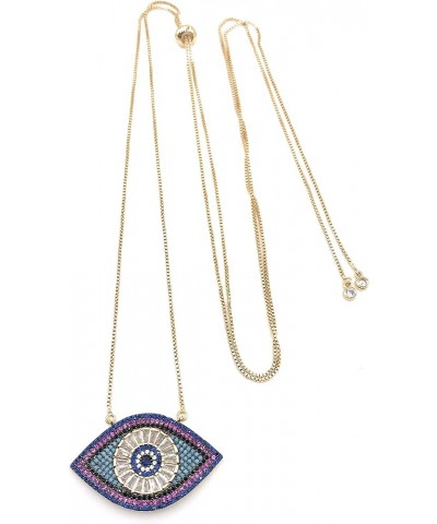 Evil Eye Necklace for Women 18K Gold Plated Sliding Chain Protection Jewelry FASHION $23.22 Necklaces