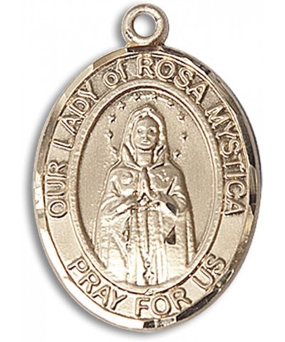 14 Karat Gold Catholic Patron Saint Medal Pendant, 1 Inch Our Lady of Rosa Mystica $568.63 Necklaces