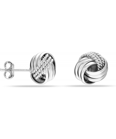 925 Sterling Silver Knot Stud Earrings Jewelry | Italian Design Love Knot Stud Earring | Celtic Knot Stud Earrings for Women ...