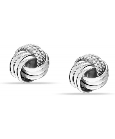 925 Sterling Silver Knot Stud Earrings Jewelry | Italian Design Love Knot Stud Earring | Celtic Knot Stud Earrings for Women ...