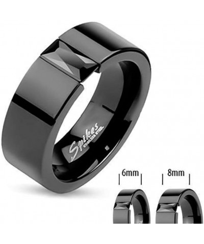 His and Hers 4 Piece?Black Ion Plated Stainless Steel Wedding Engagement Ring Band Set Women's Size 05 Men's 08mm Size 11 $22...