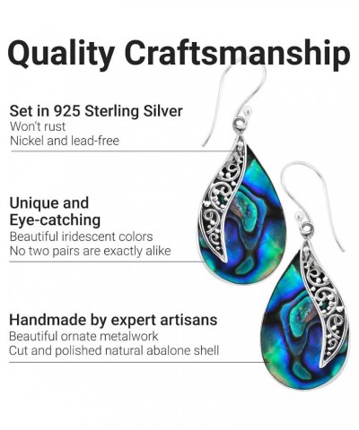 Shop LC Abalone Shell 925 Sterling Silver Earrings Jewelry Gifts for Women Birthday Gifts S01 - 1 Sided Abalone $17.04 Earrings