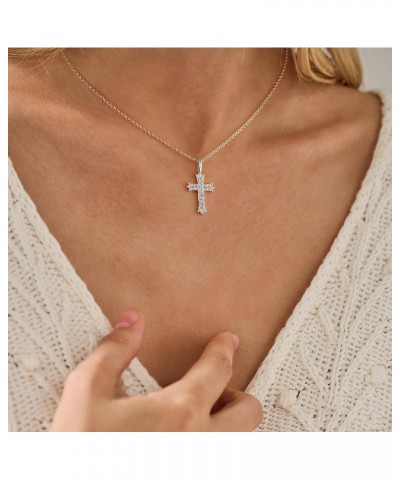 Cross Necklace for Women 18K Gold Plated Cute Cross Pendant Choker Necklaces Simple Trendy Everyday Jewelry Lace Cross-SL $8....