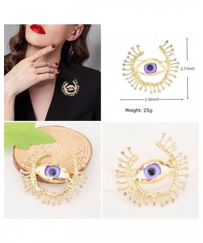 Lucky Charms Women's Evil Eye brooch Crystal rhinestones Personalized Evil Eye Fashion Large brooch Lapel brooch Women's Cat ...