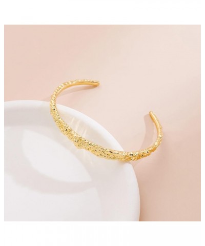 Gold Bangle With Smooth Surface Gold Twisted Bangle Gold Bangle Bracelets For Women Fashion Jewelry Gift Gold Bangle $7.79 Br...