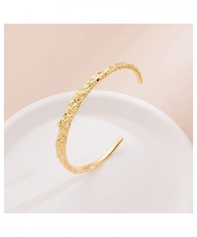 Gold Bangle With Smooth Surface Gold Twisted Bangle Gold Bangle Bracelets For Women Fashion Jewelry Gift Gold Bangle $7.79 Br...