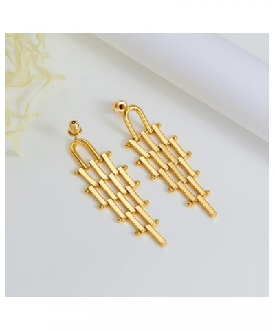 Gold Dangle Earrings Statement Earrings Gloden Trendy Fashion Jewelry For Women Gifts Geometric Chain $8.84 Earrings